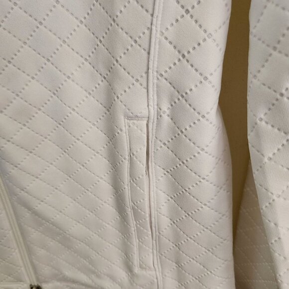 Peter Millar White Quilted Full Zip Golf Jacket Size M - Picture 5 of 9